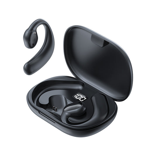 Ear-Mounted Bluetooth Headset – Non In-Ear, Digital Display, Voice Control, Music & Calls