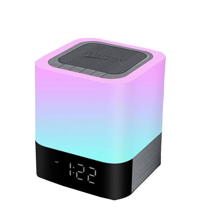 Bluetooth Speaker with LED Night Light, Alarm Clock, USB & AUX – 5W