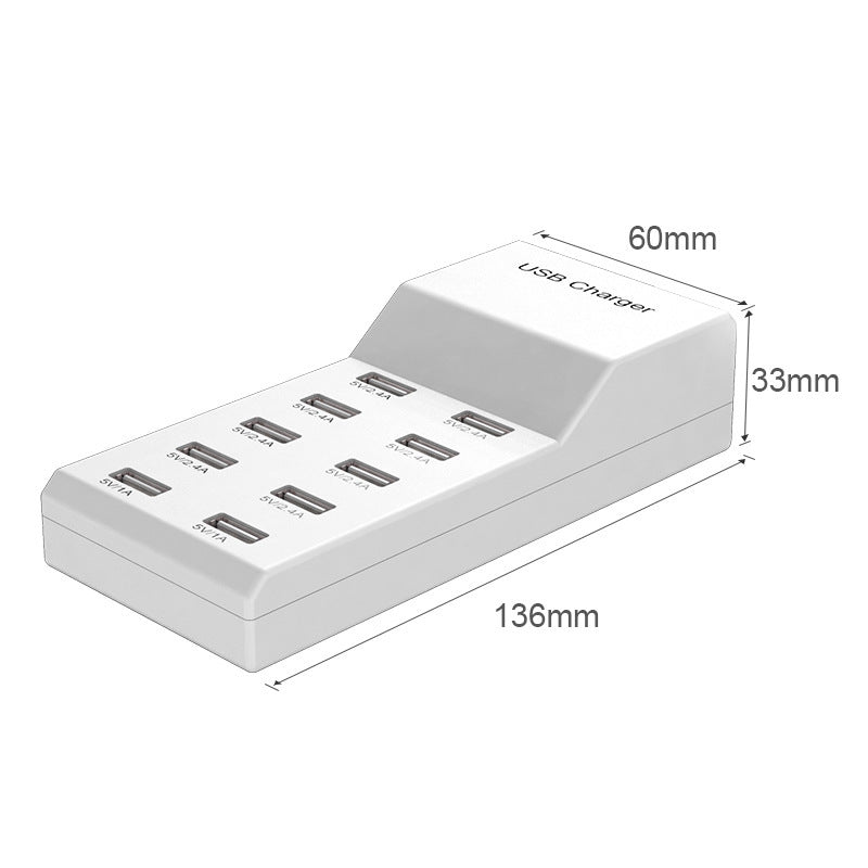 5V 2A USB Multi-Port Charger Fast Wall Adapter for Mobile Phones & Tablets