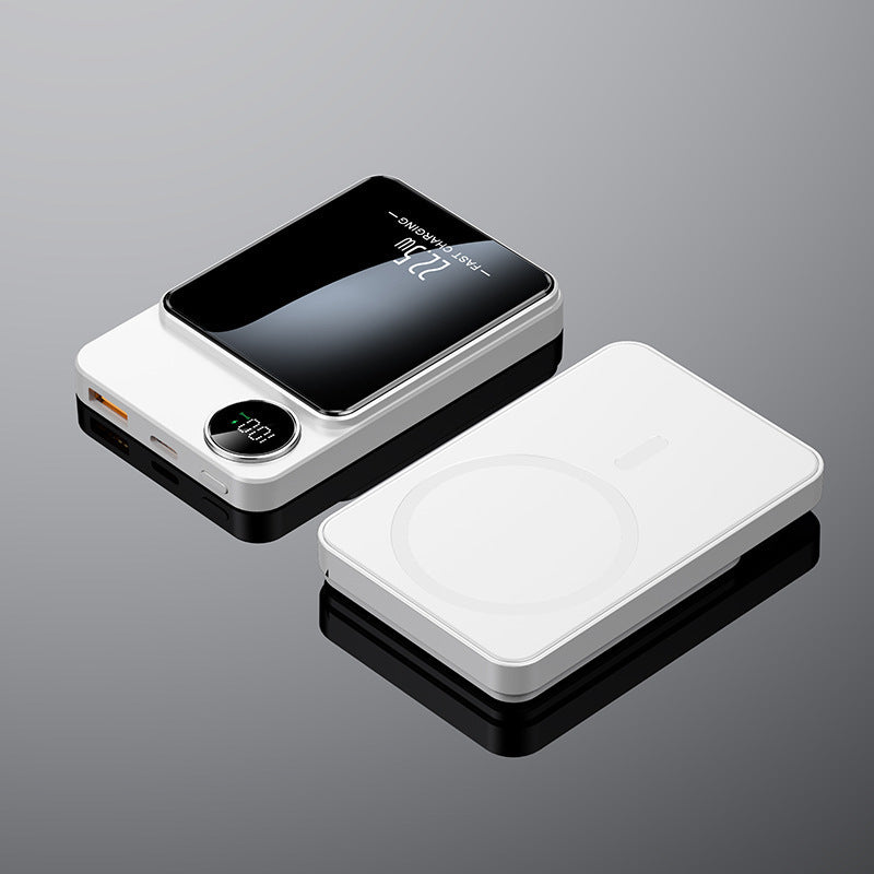 Ultra-Thin Magnetic Wireless Power Bank – Fast Charging Mobile Power Supply, Creative Design