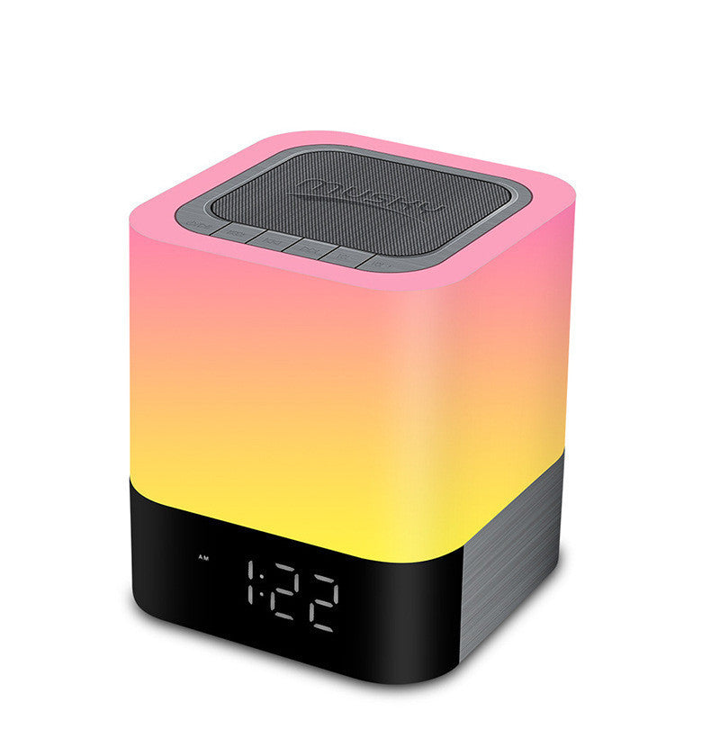 Bluetooth Speaker with LED Night Light, Alarm Clock, USB & AUX – 5W