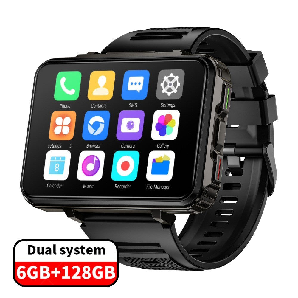 4G Android Smart Watch Dual Camera Large Screen Fitness Tracker for Men & Women
