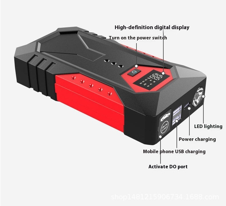 12V Car Jump Starter Power Bank Emergency Mobile Battery High Capacity Auto