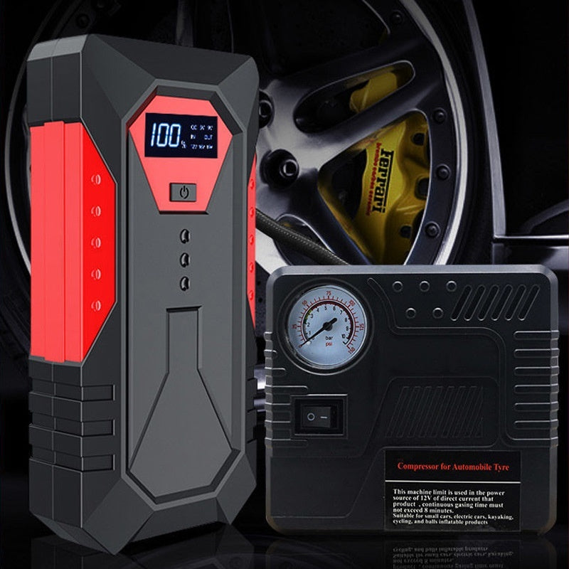 12V Car Jump Starter Power Bank Emergency Mobile Battery High Capacity Auto