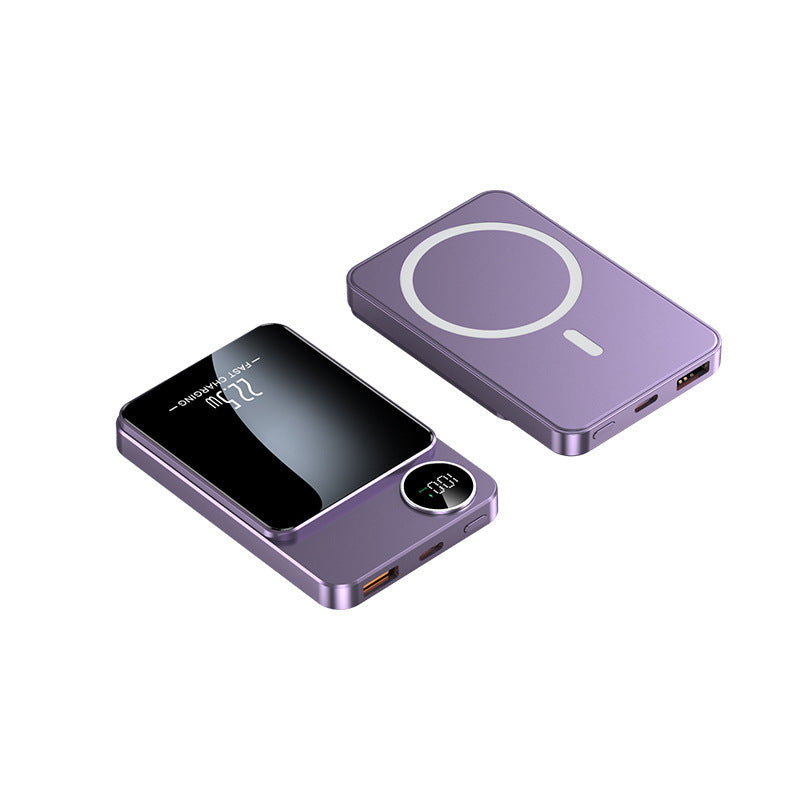 Ultra-Thin Magnetic Wireless Power Bank – Fast Charging Mobile Power Supply, Creative Design