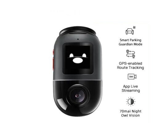 70-Mile 360° Panorama Dashcam – Motion Detection, Parking, Collision Alerts