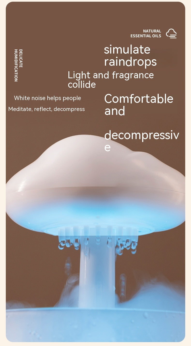 Rain Cloud Aroma Diffuser LED Light 7-Color Humidifier for Home & Bedroom