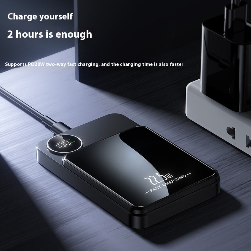 Ultra-Thin Magnetic Wireless Power Bank – Fast Charging Mobile Power Supply, Creative Design