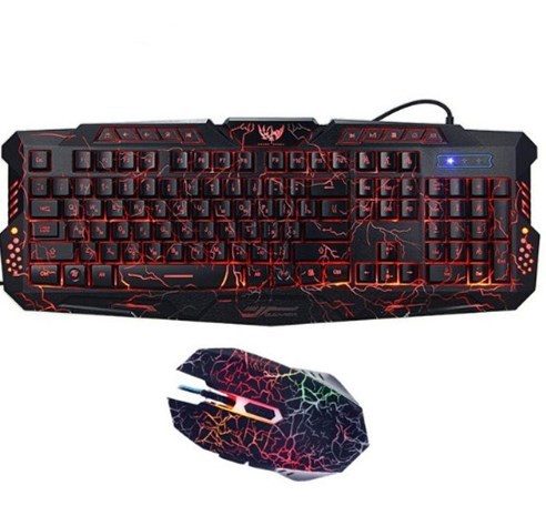 Imperial J10 Wired Gaming Keyboard & Mouse Set – Tricolor Backlight, Colorful Luminous, Russian Layout, USB Connection