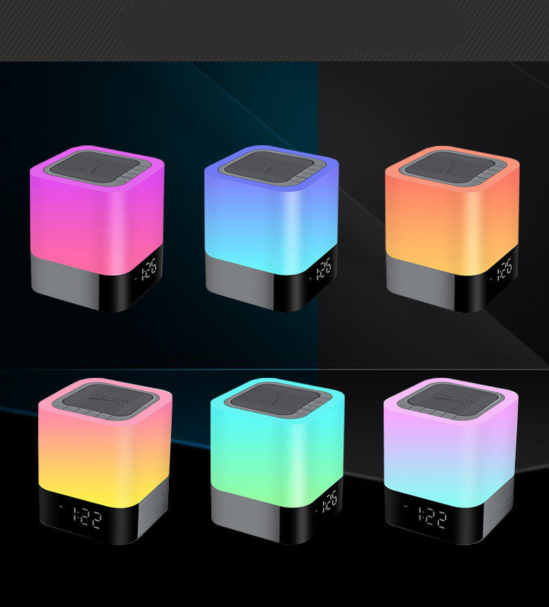 Bluetooth Speaker with LED Night Light, Alarm Clock, USB & AUX – 5W