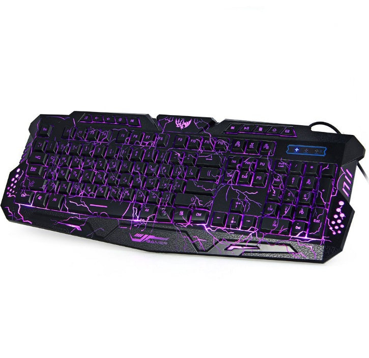 Imperial J10 Wired Gaming Keyboard & Mouse Set – Tricolor Backlight, Colorful Luminous, Russian Layout, USB Connection