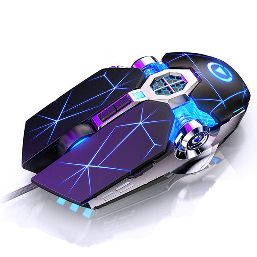 Wired Silent Gaming Mouse – Adjustable DPI, RGB Backlight, Mechanical Buttons for PC, Desktop & Notebook