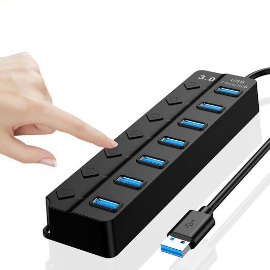 7-Port USB 3.0 Hub – High-Speed Data Transfer with External Power Supply