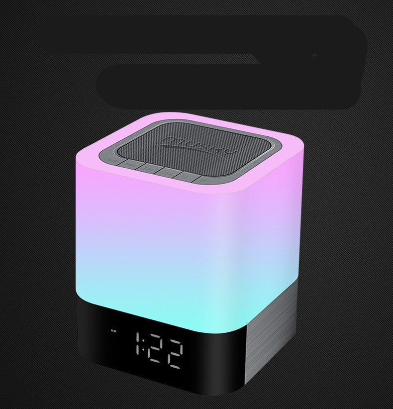 Bluetooth Speaker with LED Night Light, Alarm Clock, USB & AUX – 5W