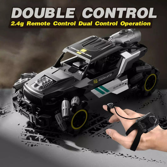4DRC 4WD RC Truck w/ Spray, Lights & Gesture Control – Off-Road Rock Crawler