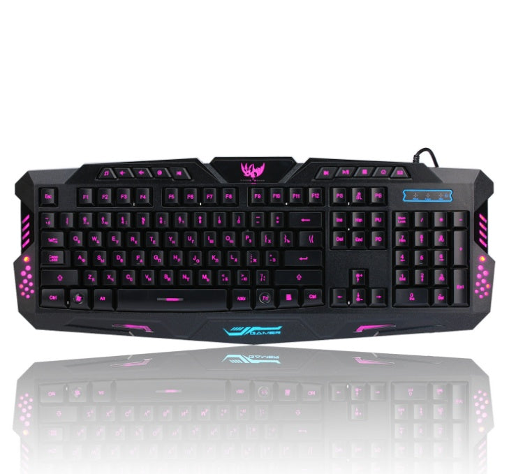 Imperial J10 Wired Gaming Keyboard & Mouse Set – Tricolor Backlight, Colorful Luminous, Russian Layout, USB Connection