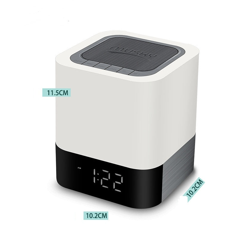 Bluetooth Speaker with LED Night Light, Alarm Clock, USB & AUX – 5W