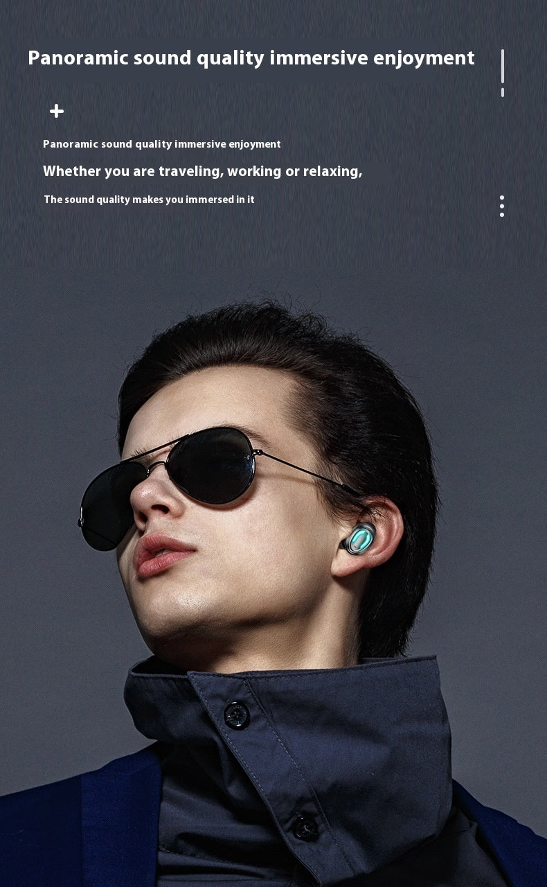 GQ03 In-Ear Wireless Bluetooth Headset – Noise Reduction, Digital Display, E-Sports Low Latency, Black