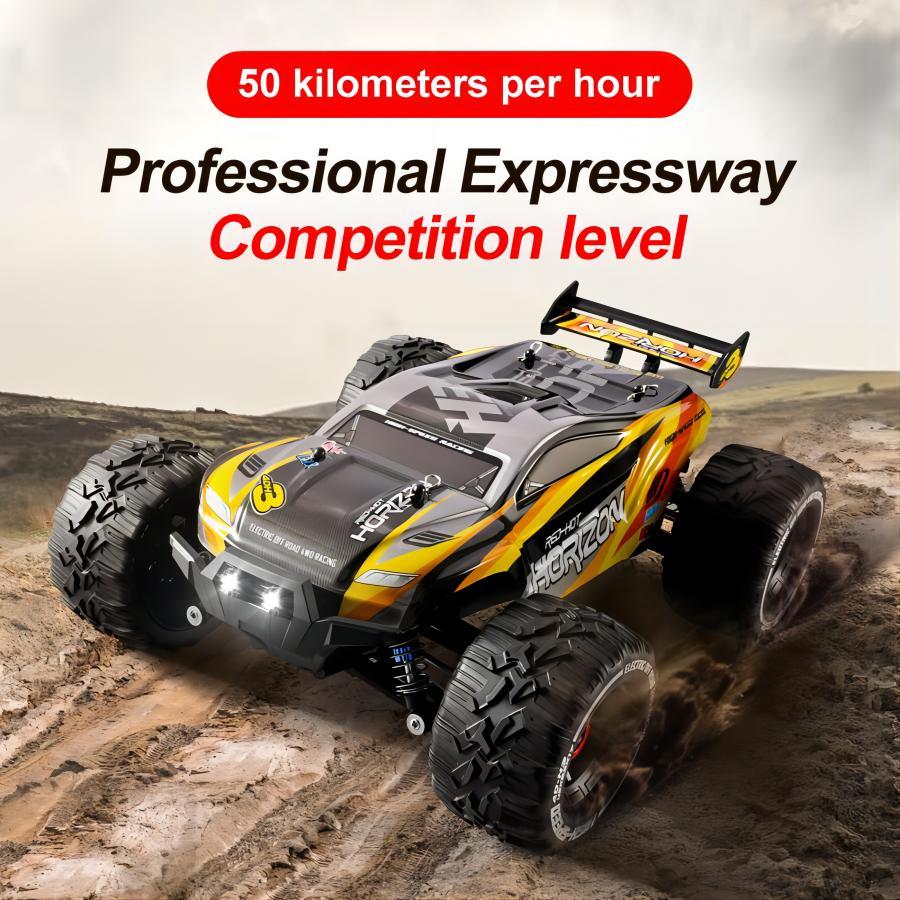 High Speed RC Car 31 MPH 4WD Monster Truck – Off-Road Racing Car w/ 2 Batteries