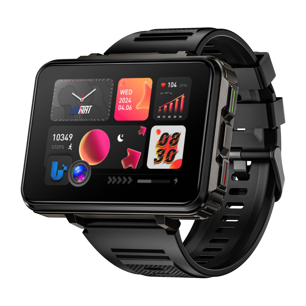 4G Android Smart Watch Dual Camera Large Screen Fitness Tracker for Men & Women