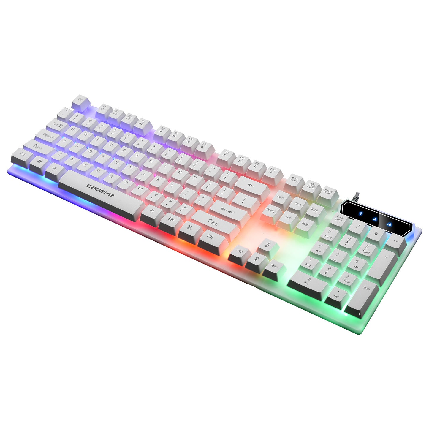 Colorful Backlit Wired Gaming Keyboard – USB Connection, RGB LED, Ergonomic Design for PC Gaming