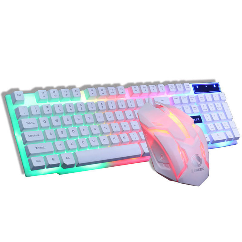 GTX300 Wired Gaming Keyboard & Mouse Set – RGB Backlit, Mechanical Feel, Ergonomic Design for PC, Laptop, LOL, CF