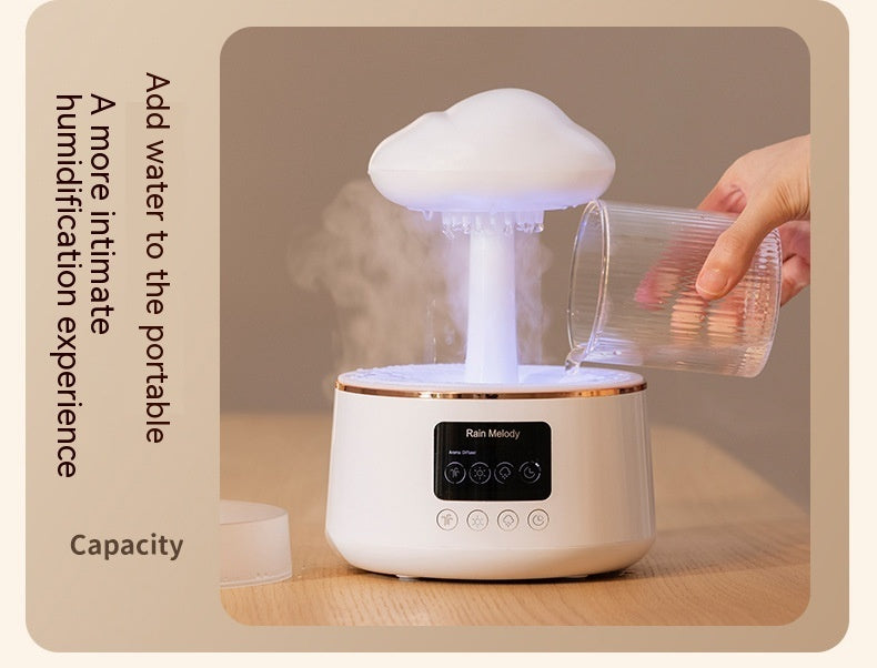 Rain Cloud Aroma Diffuser LED Light 7-Color Humidifier for Home & Bedroom