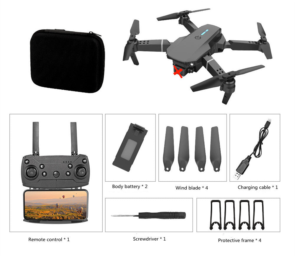 E88 Folding 4K HD Drone – High-Definition 4-Axis Quadcopter with Camera