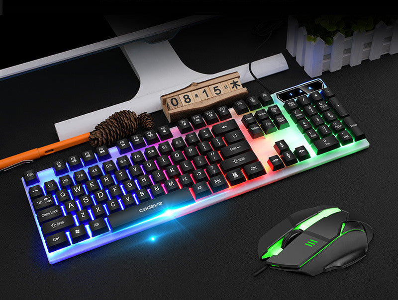 Colorful Backlit Wired Gaming Keyboard – USB Connection, RGB LED, Ergonomic Design for PC Gaming