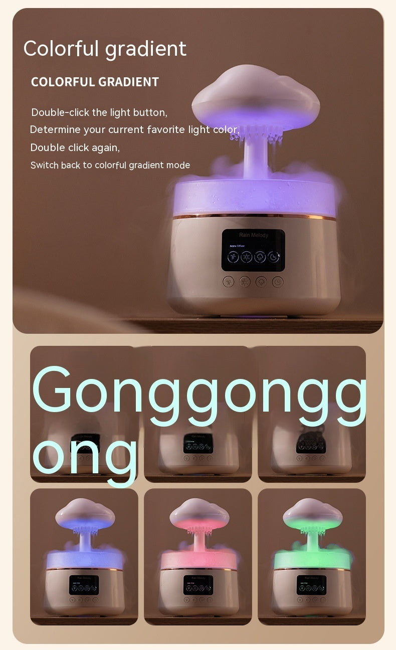 Rain Cloud Aroma Diffuser LED Light 7-Color Humidifier for Home & Bedroom